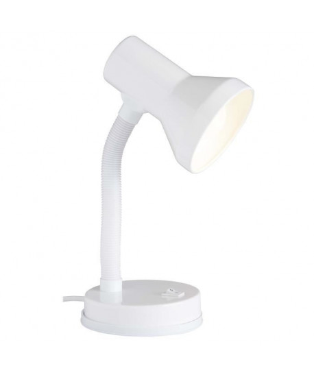 BRILLIANT Lampe de bureau flexible Junior hauteur 30 cm Ř13 cm E27 40W blanc