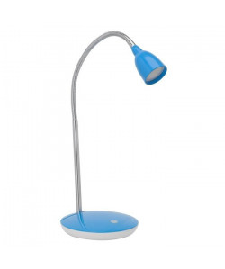 BRILLIANT Lampe de bureau Anthony LED avec interrupteur hauteur 40 cm Ř16 cm 2,5W acier et bleu