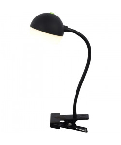 BRILLIANT Lampe de bureau Aylin flexible avec fixation \"pince\" et interrupteur sur tete  Noir