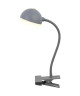 BRILLIANT Lampe de bureau Aylin flexible avec fixation \"pince\" et interrupteur sur tete  Gris