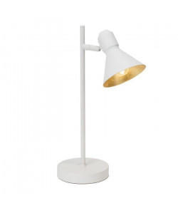 AZTEKAS Lampe a poser en métal  38x20,5x13cm  Blanc et or