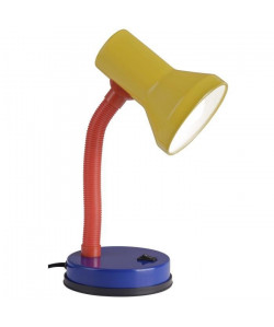 BRILLIANT Lampe de bureau flexible enfant hauteur 30 cm Ř13 cm E27 40W jaune, rouge et bleu