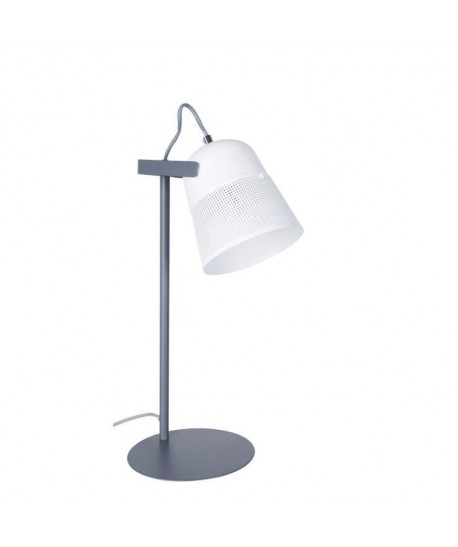 JUSTIN Lampe a poser bicolore 48,5 cm E14 40W blanc