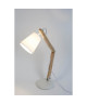 HAPPY Lampe a poser style scandinave E14 40W blanc