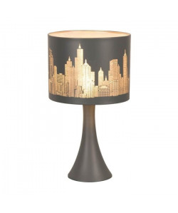 NEW YORK Lampe a poser E14 40W gris