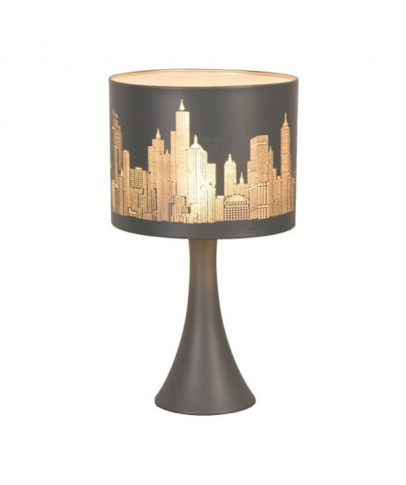 NEW YORK Lampe a poser E14 40W gris