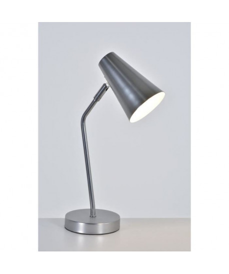 CHARLIE Lampe en métal  L 12 x H 40,5 cm  Gris argenté