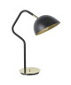 MILES Lampe a poser en métal  Tete articulée  H 50 cm  Noir et laiton  E14 40W