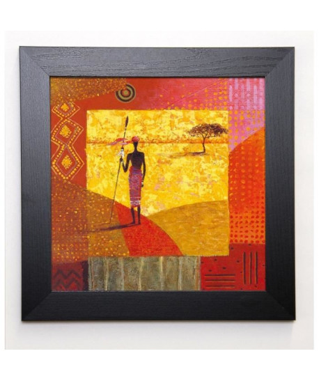 JINDANI Image encadrée Rafiki 37x37 cm Orange