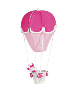 DOMIVA Lampe montgolfiere  Fuchsia et Rose