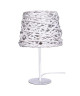 Lampe de table Occitane forge rustique 23 cm blanc