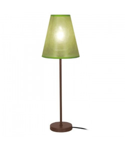 TRIPOLI Lampe de chevet 16x16x40 cm  Marron et vert