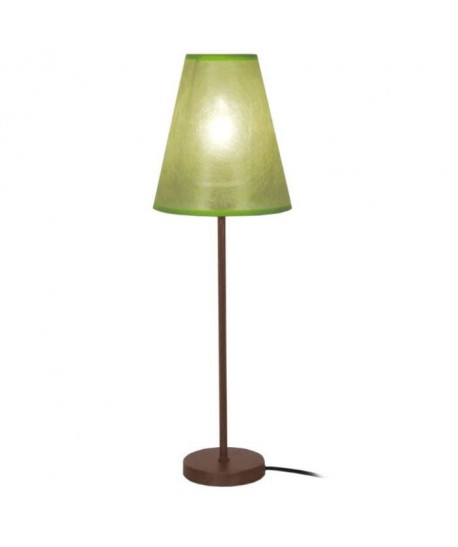 TRIPOLI Lampe de chevet 16x16x40 cm  Marron et vert