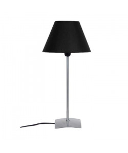 MEGA Lampe a poser acier 18x18x42 cm  Alu et noir