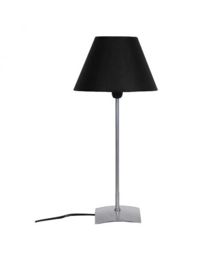 MEGA Lampe a poser acier 18x18x42 cm  Alu et noir