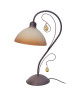 BOURGOGNE Lampe de chevet acier 30x30x47 cm  Marron