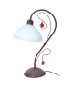 BOURGOGNE Lampe de chevet acier 30x30x47 cm  Marron