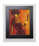 JOHANNA Image encadrée Le miroir I 31x37 cm Orange