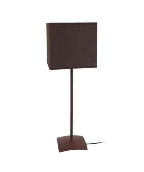 ALFENA CARRÉ Lampe a poser acier 16x16x23 cm  Marron et noir