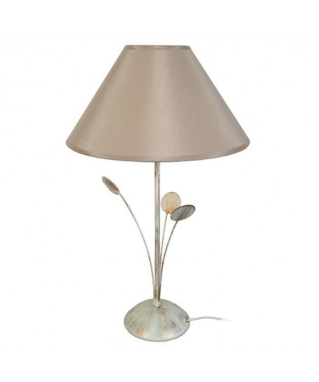 ORBIS Lampe a poser 30x30x48 cm  Blanc or et taupe