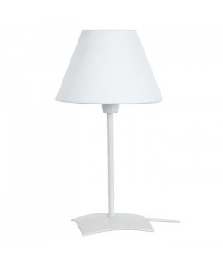 KOLA Lampe de chevet acier 16x16x29 cm  Blanc