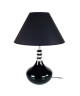 Pied de lampe a poser COLLO QUADRATTO  Base en verre soufflé  Ř 40 x H 57 cm  Noir