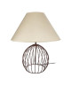 BALL Lampe a poser acier cérusé 45x45x44 cm  Marron et taupe