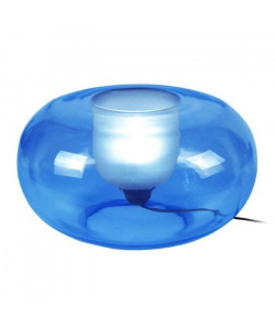 MUNA Lampe a poser verre soufflé 35x35x19 cm  Bleu