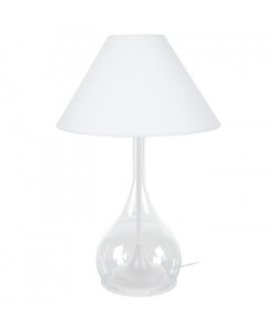 TREVISO Lampe a poser pied acier 40x40x70 cm  Blanc