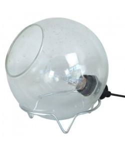 BULLEGOSA Lampe de chevet verre soufflé bullé 20x20x19 cm  Transparent