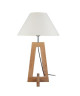 VILI Lampe a poser Bois de hetre acier 35x35x54 cm  Bois naturel