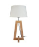 VILI Lampe a poser Bois de hetre acier 30x30x54 cm  Bois naturel