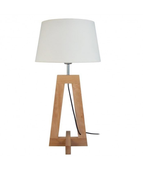 VILI Lampe a poser Bois de hetre acier 30x30x54 cm  Bois naturel