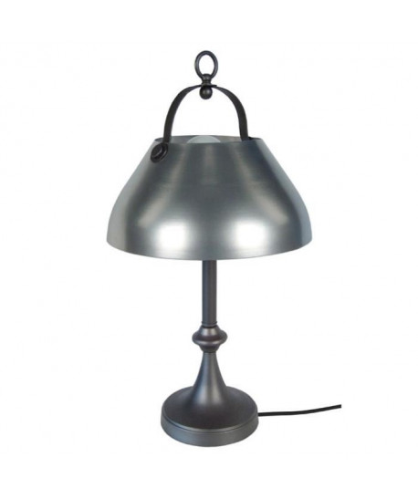 CLOCHE BARRE Lampe a poser acier 29,5x29x57 cm  Anthracite et aluminium