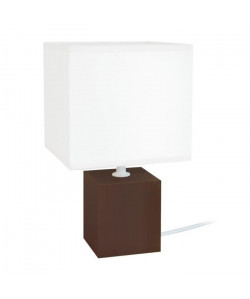 GENÉVE Lampe de chevet Bois de hetre massif 15x15x30 cm  Bois wangué