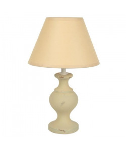 ARLEQUIN Lampe Bois de hetre 18x18x30 cm  Creme cérusé