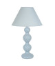 DAX Lampe de chevet Bois acier 25x25x44 cm  Gris bleu cérusé