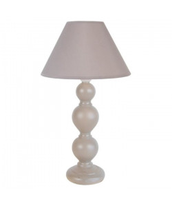 DAX Lampe de chevet Bois acier 25x25x44 cm  Taupe cérusé