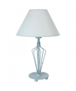 CAP FERRAT Lampe a poser fil acier 25x25x42 cm  Gris bleu cérusé