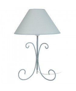 CARCASSONE Lampe a poser acier 30x30x51 cm  Gris bleu cérusé