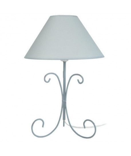 CARCASSONE Lampe a poser acier 30x30x51 cm  Gris bleu cérusé