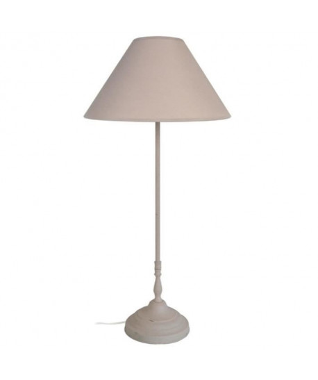 SAINTGIMMER Lampe de chevet acier 30x30x47 cm  Taupe cérusé