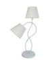 BALAZUC Lampe a poser acier cérusée 40x40x65 cm  Blanc