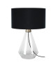 KUOPIO Lampe a poser Verre soufflé 35x35x53 cm  Transparent et noir