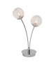 BELIS Lampe a poser 2 lumieres \"boule\" en métal décoré