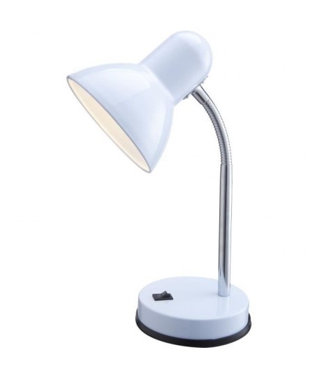 GLOBO LIGHTING Lampe a poser avec interrupteur  Ř 21,5 x H 35 cm  Plastique Blanc Chromé