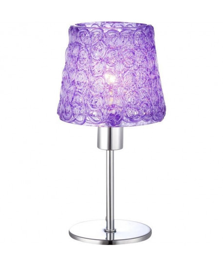 GLOBO LIGHTING Lampe a poser avec interrupteur  Ř 12 x H 25 cm  Acrylique Tressé lilas