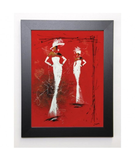 JOHANNA Image encadrée Défilé Haute couture II 37x47 cm Rouge