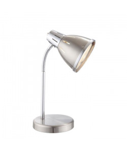 GLOBO LIGHTING Lampe a poser avec interrupteur Ř 25 x H 36 cm  Chrome Nickel Mat