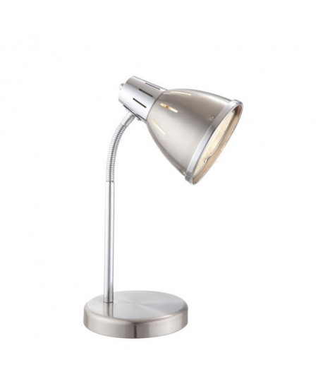 GLOBO LIGHTING Lampe a poser avec interrupteur Ř 25 x H 36 cm  Chrome Nickel Mat